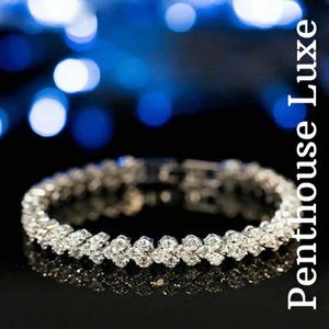 Sparkly CZ Silver Tennis Bracelet